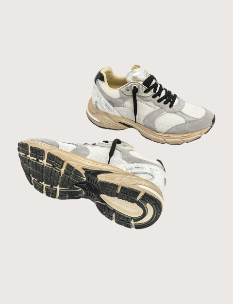 Crime London Baskets Homme Fugitive Gris Blanc - 5