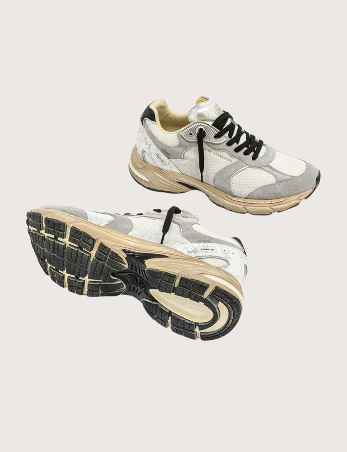 Crime London Baskets Homme Fugitive Gris Blanc - 5