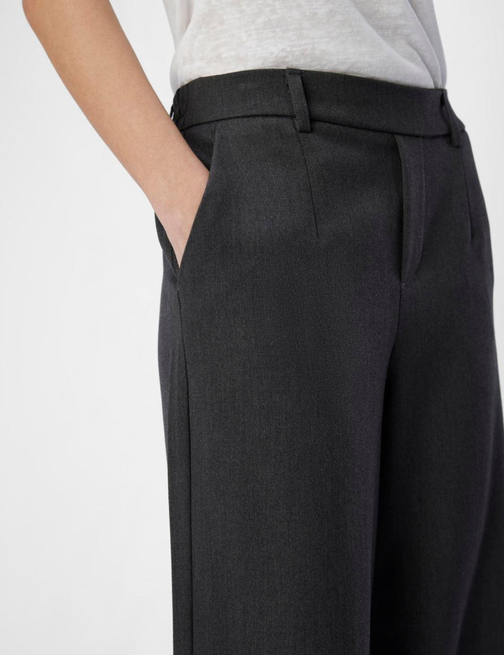 OBJECT Pantalon Large Femme Lisa Gris - 4