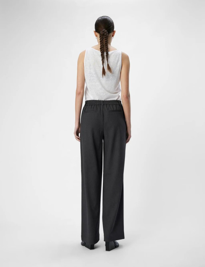 OBJECT Pantalon Large Femme Lisa Gris - 5