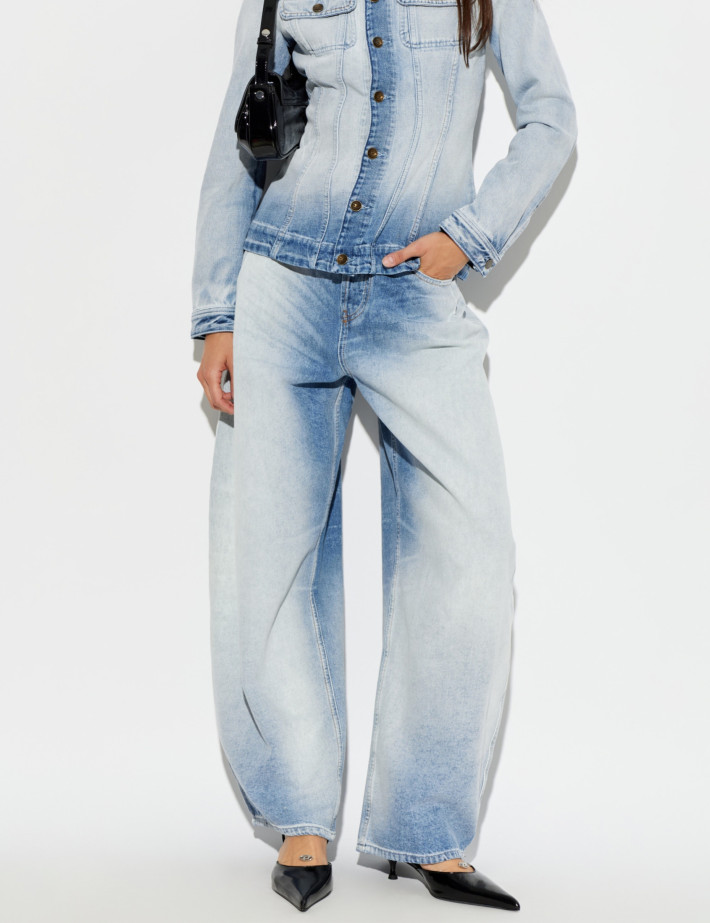 DIESEL Jean Femme Large D-Khelz Délavé 7EE - 2