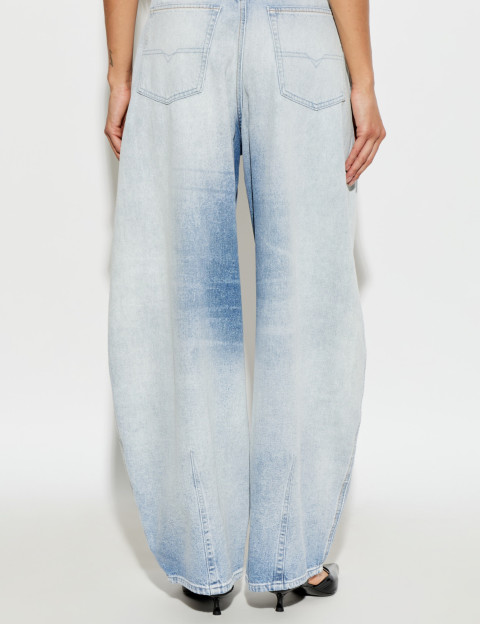 DIESEL Jean Femme Large D-Khelz Délavé 7EE - 4