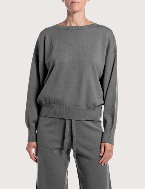 REPLAY Pull Femme Coupe Large Anthracite C044
