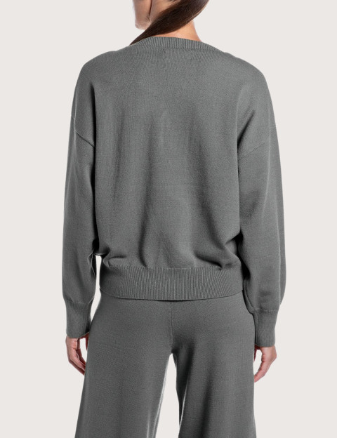 REPLAY Pull Femme Coupe Large Anthracite C044 - 2