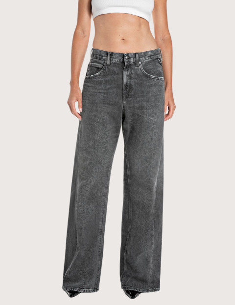 REPLAY Jean Femme Coupe Baggy Narja Gris C097