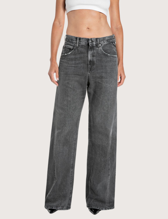 REPLAY Jean Femme Coupe Baggy Narja Gris C097