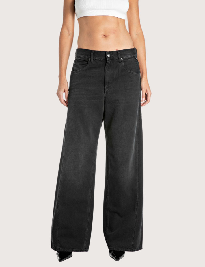 REPLAY Jean Femme Coupe Baggy Narja Noir C099