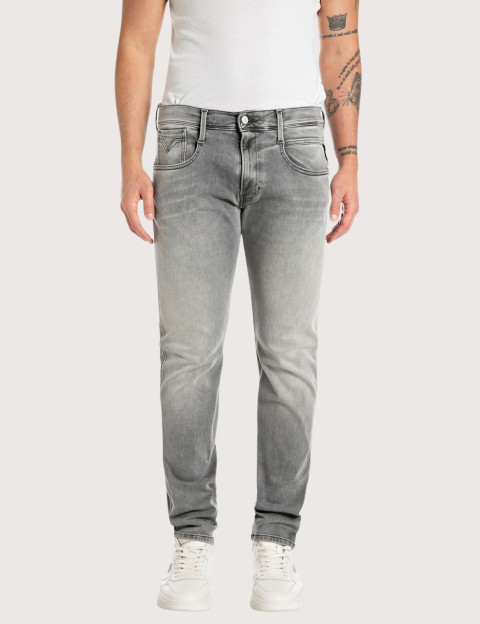 REPLAY Jean Homme Coupe Slim Anbass Gris Clair 096