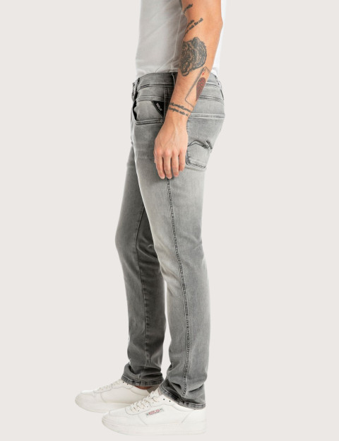 REPLAY Jean Homme Coupe Slim Anbass Gris Clair 096 - 3