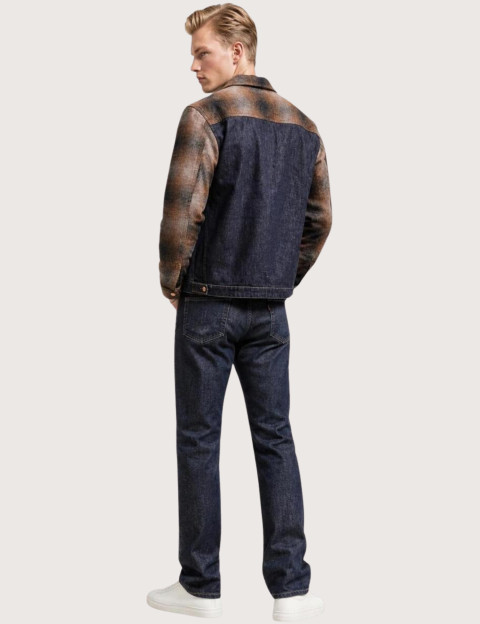 REPLAY Surchemise Homme Bi-Matière Denim C007 - 4