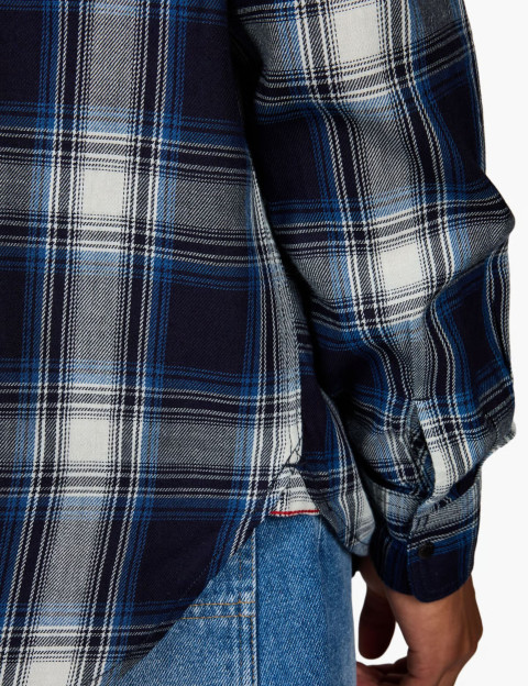REPLAY Chemise à Carreaux Homme Marine Blanc C050 - 5