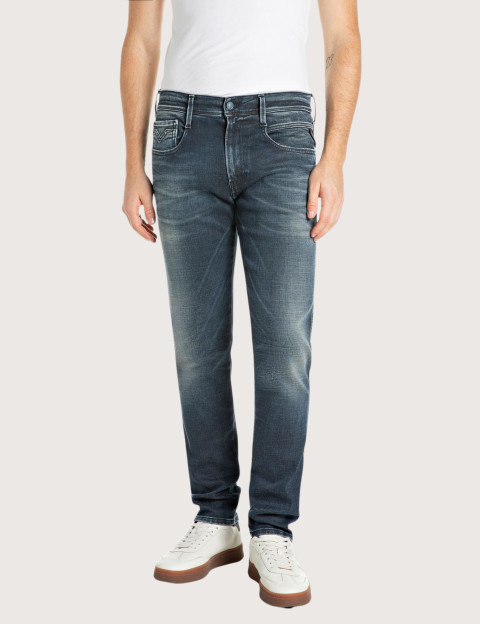 Jean Homme Coupe Slim Anbass Délavé C007