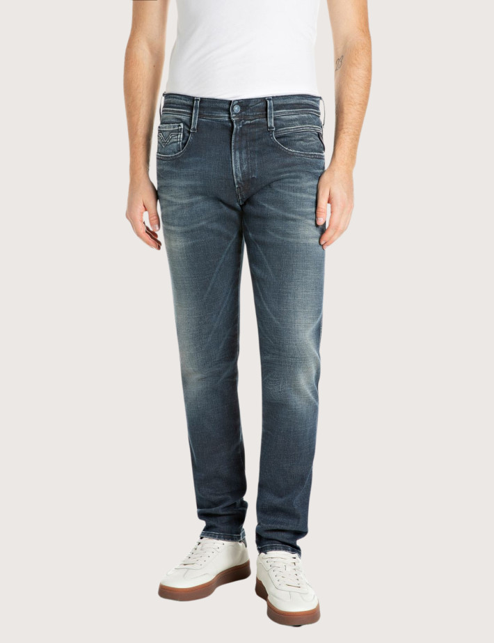 Jean Homme Coupe Slim Anbass Délavé C007