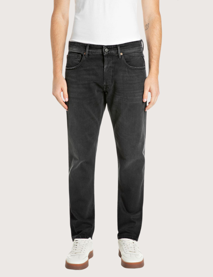 Jean Homme Coupe Regular Slim Willbi Noir C099