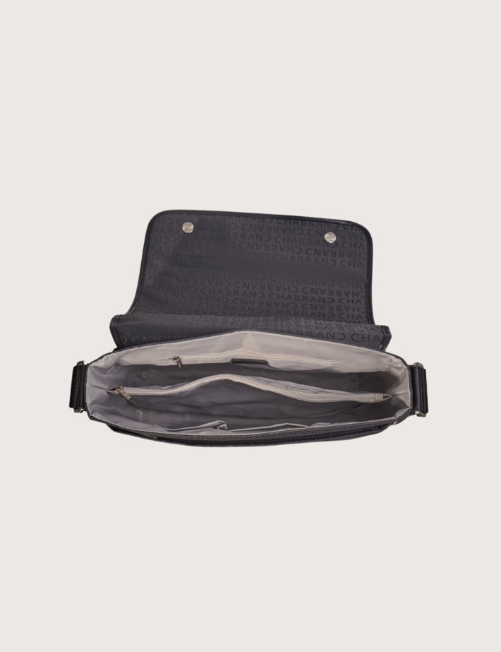 CHABRAND Grand Sac Homme Toile Siglée Gris Foncé - 3