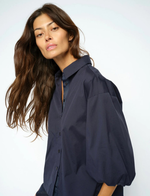 MOS MOSH Chemise Femme Manches 3/4 Vinita Marine - 4