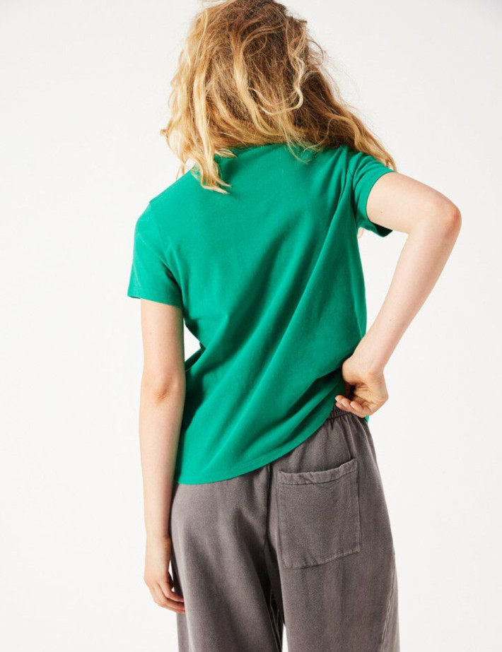 American Vintage T-Shirt Femme Manches Courtes Ykobow Spiruline - 3