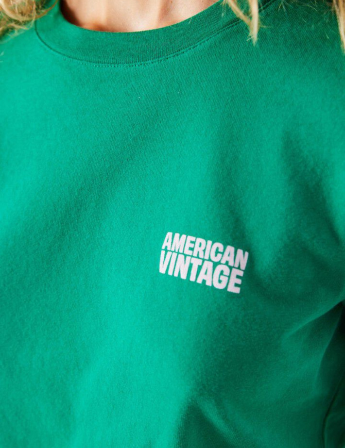 American Vintage T-Shirt Femme Manches Courtes Ykobow Spiruline - 4