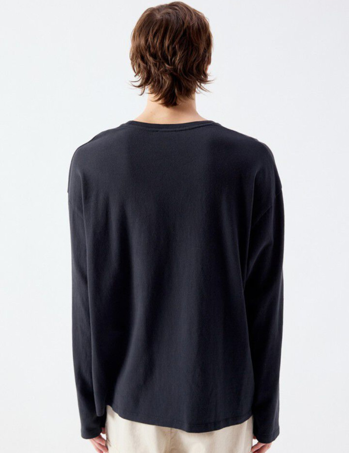 American Vintage T-Shirt Homme Manches Longues Ykobow Noir - 3
