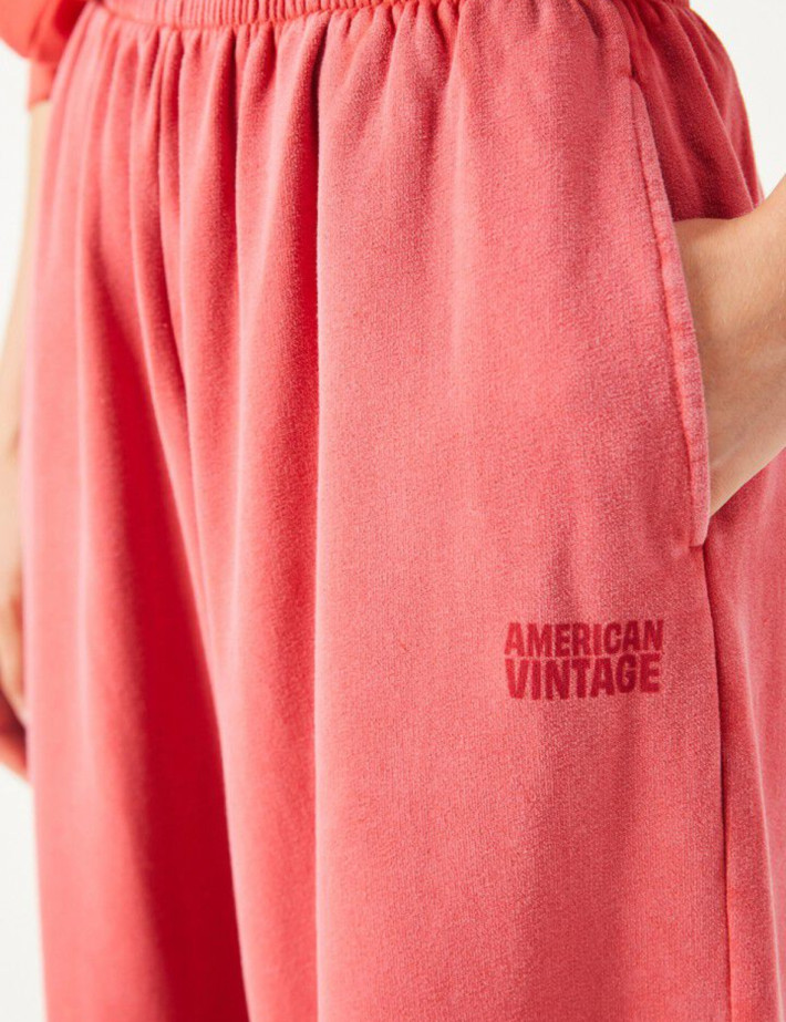 American Vintage Bas de Jogging Ample Femme Jitbay Vermillon Vintage - 3