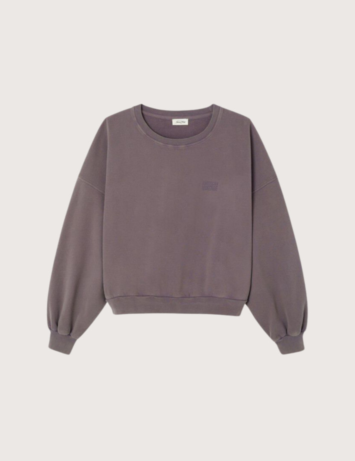 American Vintage Sweat Femme Col Rond Jitbay Cendre Vintage
