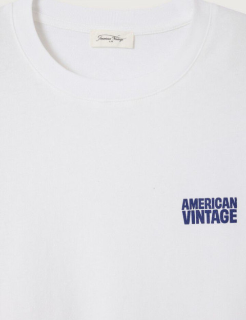 American Vintage T-Shirt Femme Manches Courtes Ykobow Blanc - 8