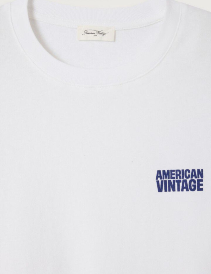 American Vintage T-Shirt Femme Manches Courtes Ykobow Blanc - 8
