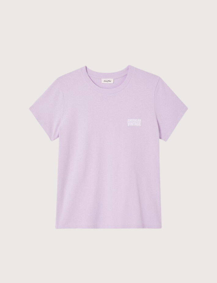 American Vintage T-Shirt Femme Manches Courtes Ykobow Lilas