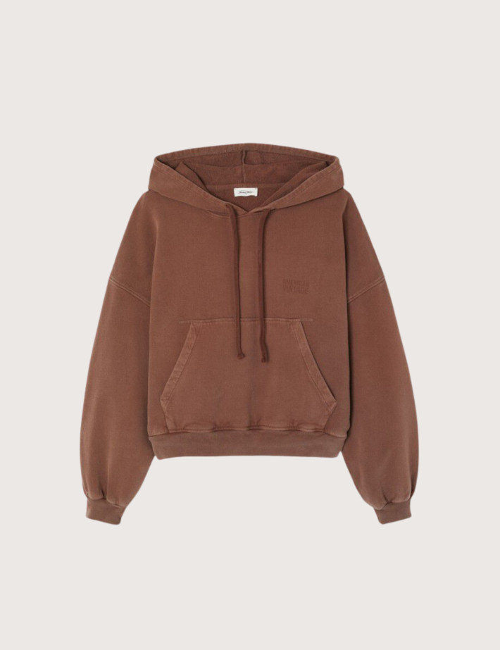 American Vintage Sweat Femme Capuche Jitbay Noyer Vintage
