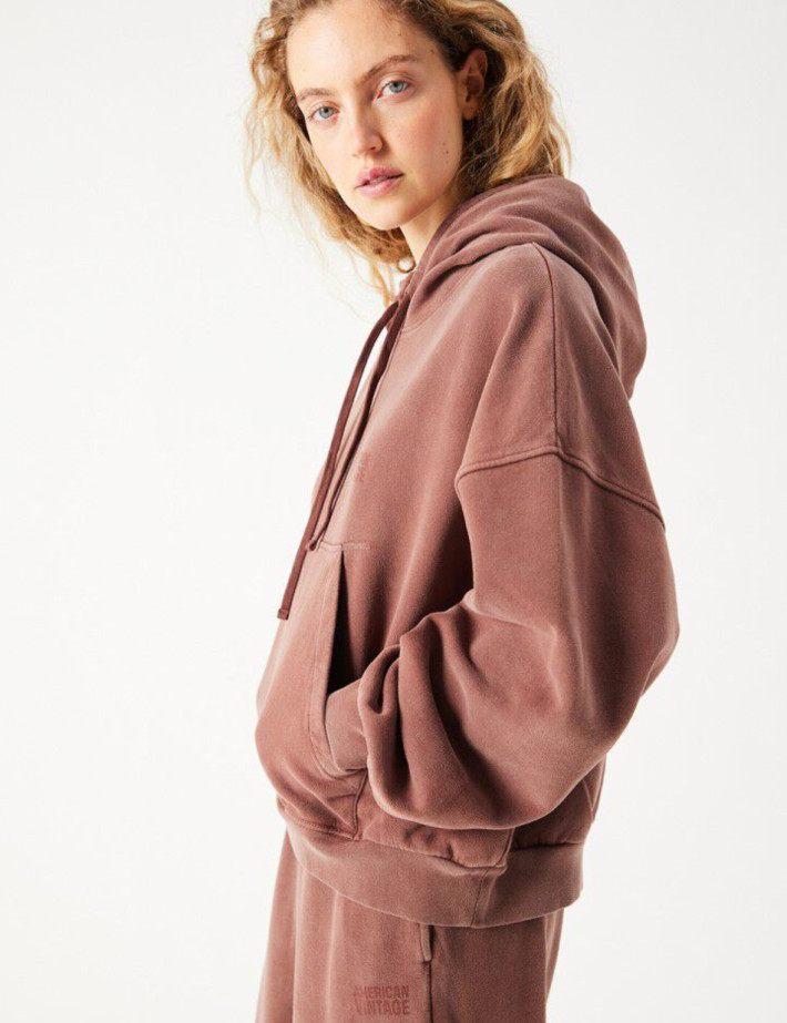 American Vintage Sweat Femme Capuche Jitbay Noyer Vintage - 3