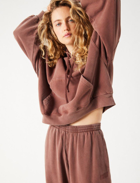 American Vintage Sweat Femme Capuche Jitbay Noyer Vintage - 8