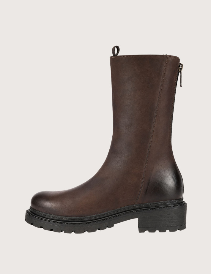 Bottes en Nubuck Marron Foncé