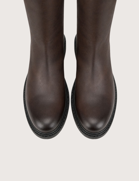 Bottes en Nubuck Marron Foncé