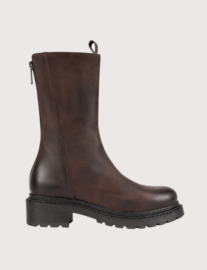 Bottes en Nubuck Marron Foncé