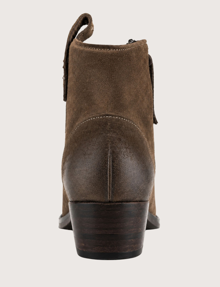 Bottines Santiags Courtes Camoscio K2/01 Marron