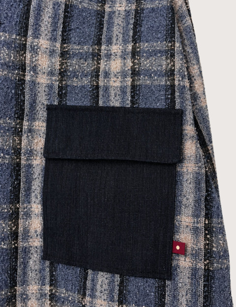 MOS MOSH Chemise Homme Wilson à Carreaux Vintage Indigo - 3