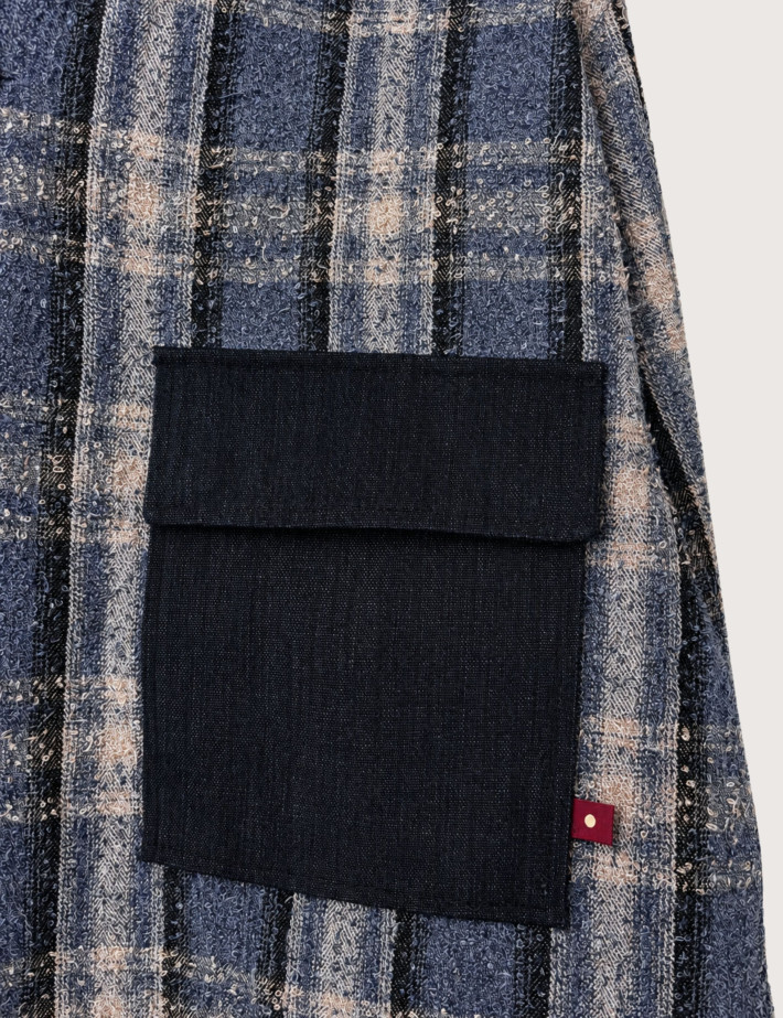 MOS MOSH Chemise Homme Wilson à Carreaux Vintage Indigo - 3