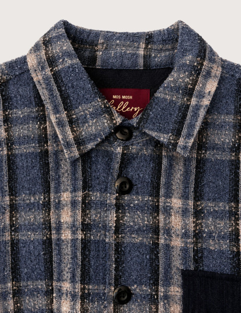 MOS MOSH Chemise Homme Wilson à Carreaux Vintage Indigo - 2