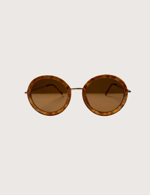 IYÜ Design Lunettes de Soleil Cloe Ecaille Marron Rose
