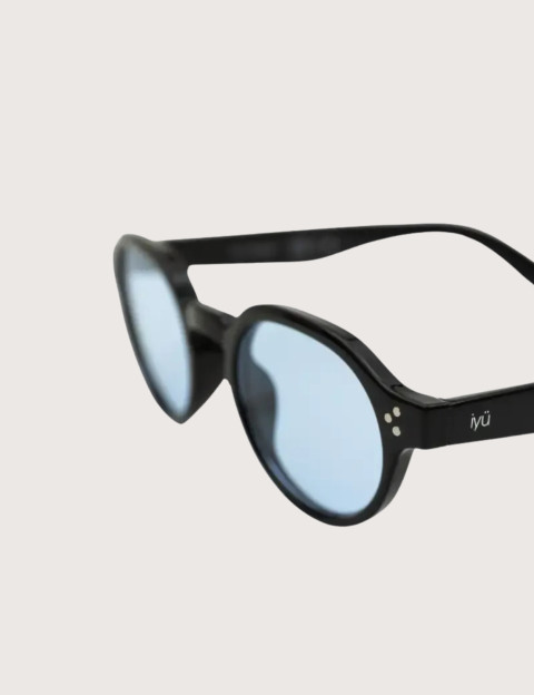 IYÜ Design Lunettes de Soleil Orso Noir Bleu - 2