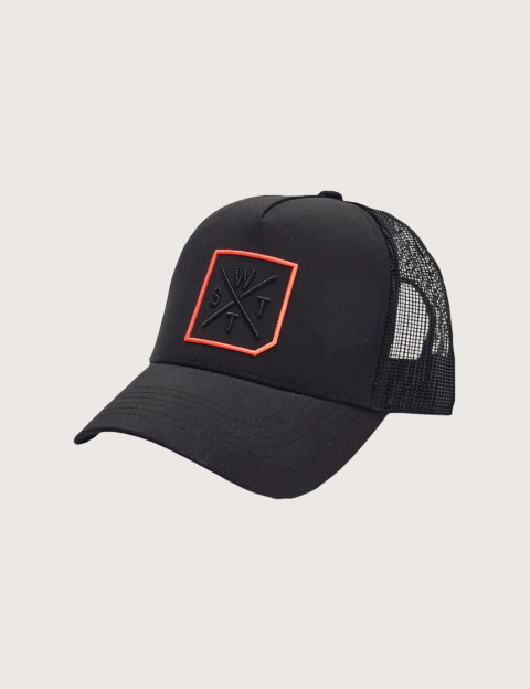 WATTS Casquette Logo Miami Noir Orange Fluo