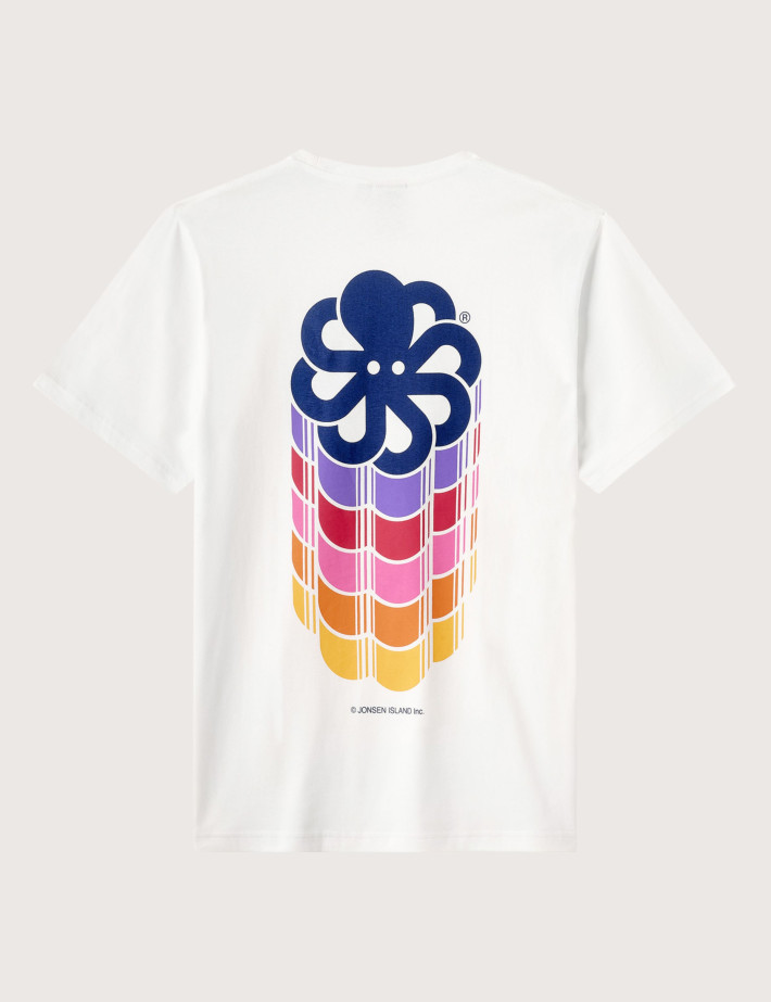 T-Shirt Homme Manches Courtes Classic Maxi Colors Blanc