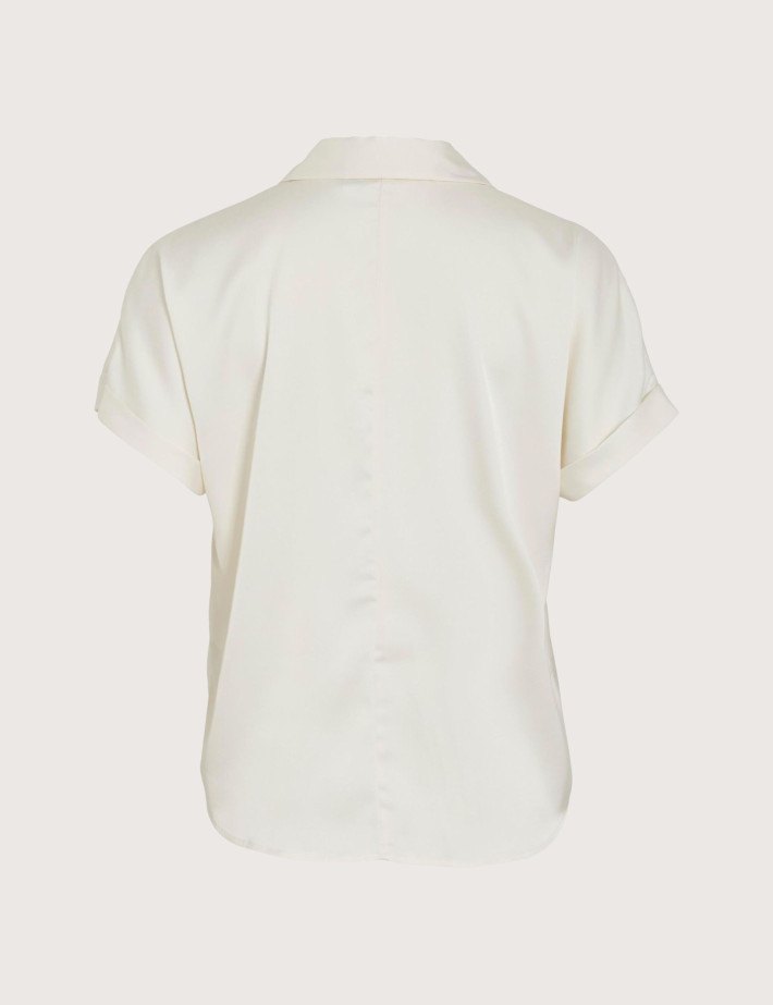 Vila Haut Femme Manches Courtes Enna Beige