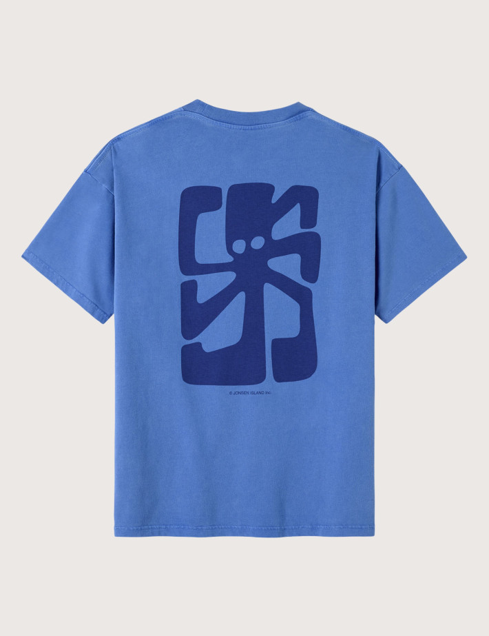 Jonsen Island T-Shirt Homme Manches Courtes Confort The Artist Bleu