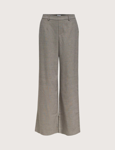 OBJECT Pantalon Large Femme Lisa Rayé Gris