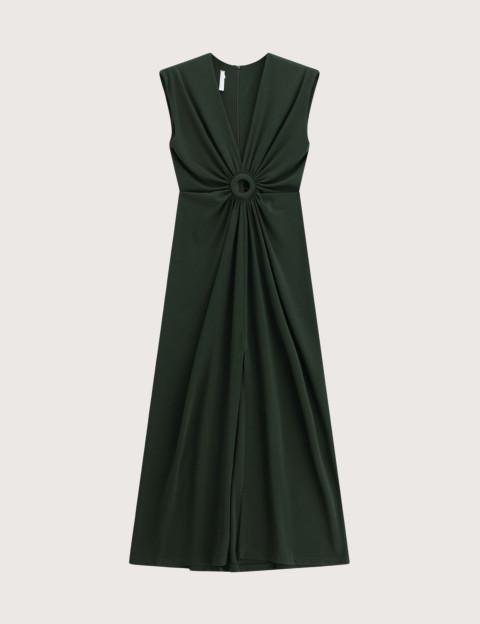 IMPERIAL Robe Longue sans Manches Kaki