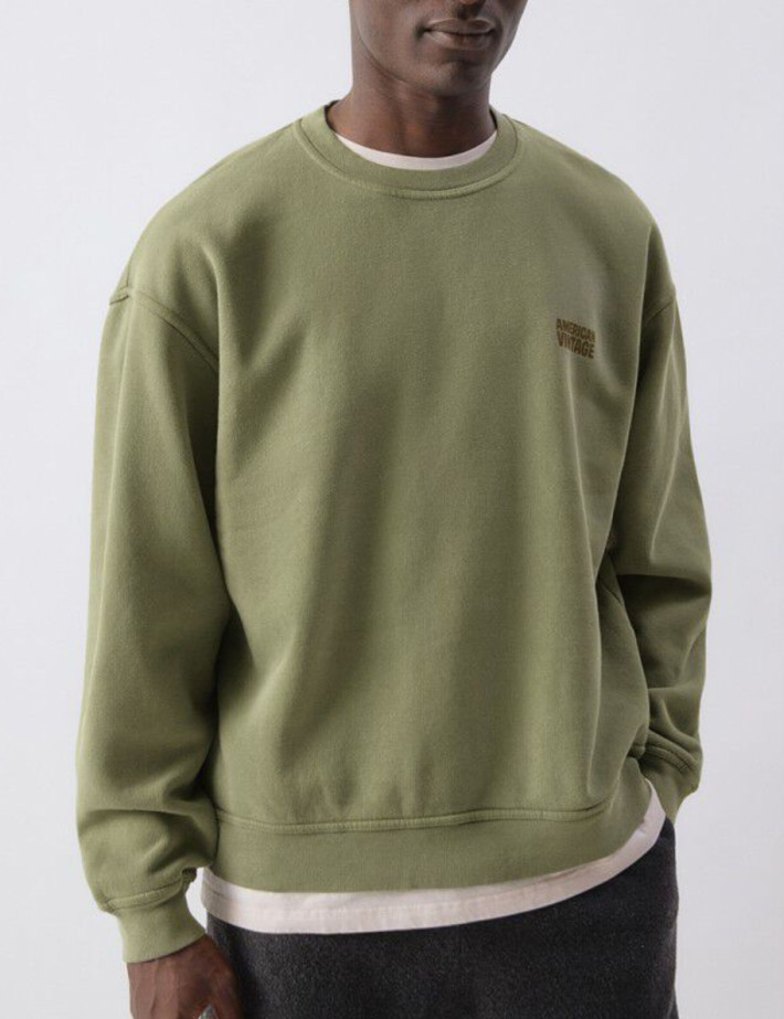 American Vintage Sweat Homme Col Rond Plizzy Pistou Vintage - 2