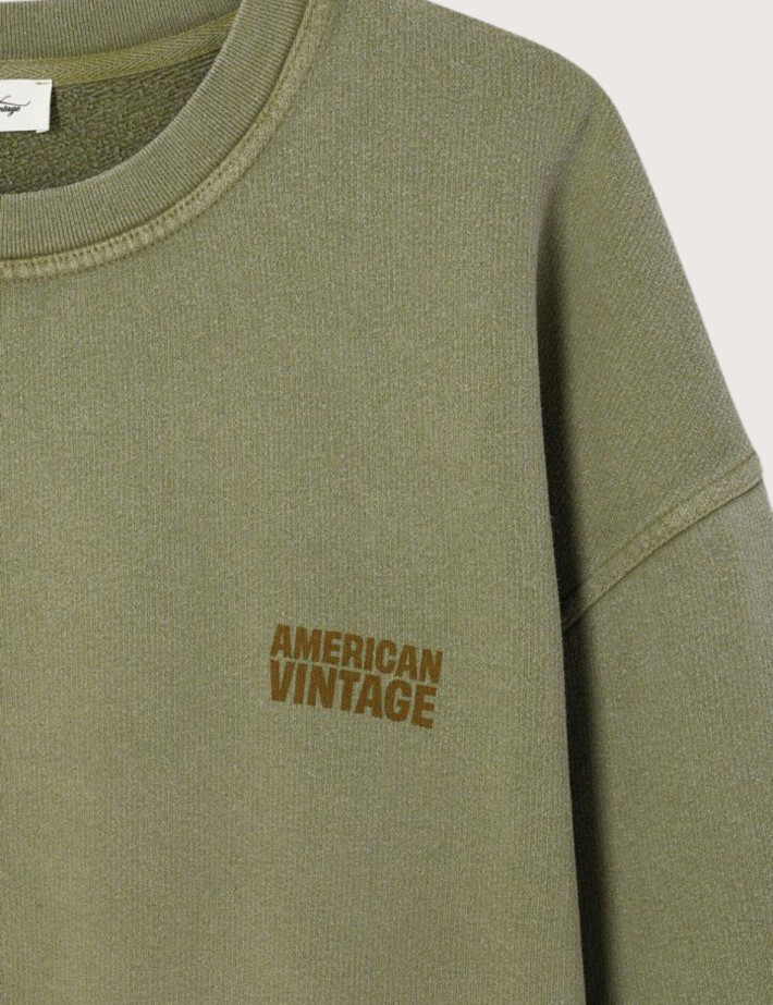 American Vintage Sweat Homme Col Rond Plizzy Pistou Vintage - 3