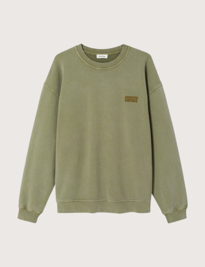 American Vintage Sweat Homme Col Rond Plizzy Pistou Vintage