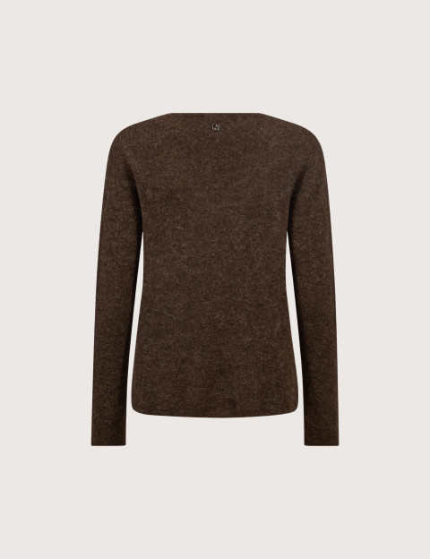 MOS MOSH Pull Femme Col V Sophia Marron - 4